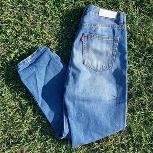 RE/DONE Levi’s high rise ankle crop jeans